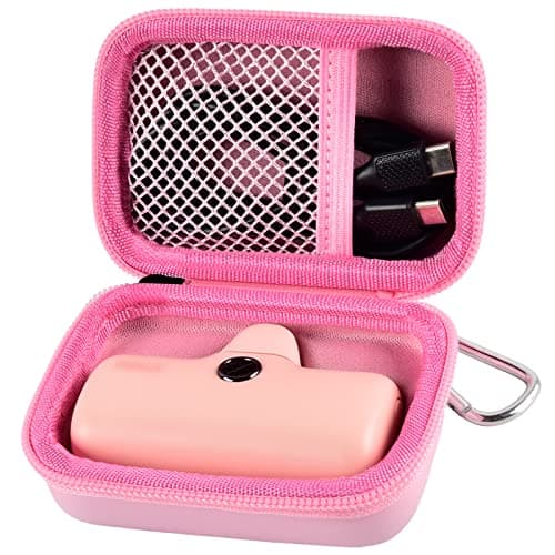 Portable Charger Power Bank Case for Swyop/for Feob/for Charmast/for JEJILL/for LanLuk/for VEGER/for iWALK/for Taegila/for Kuulaa and More Small Charging Battery Pack - Bag Only (Pink)