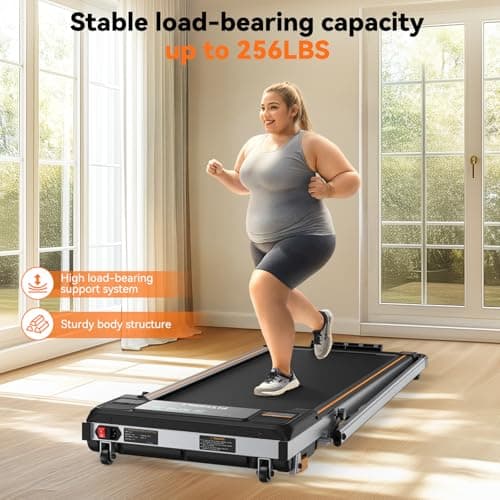 Fithrill Walking Pad Under Desk Treadmill for Home Office Small Spaces with Handle Bar Incline, 3 in 1 Portable Folding Mini Walking Jogging Running Compact 2.5 HP Machine 5