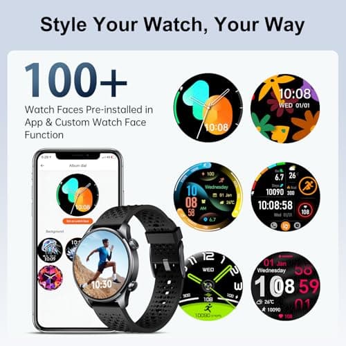 Zolovip Smartwatch for Men with GPS 1.43" AMOLED Display, 3ATM Waterproof Health Watch Heart Rate/Sleep Monitor, 100+ Sport Modes Meditation/Fitness Tracker Watch Compatible with iOS Android, Blue 7