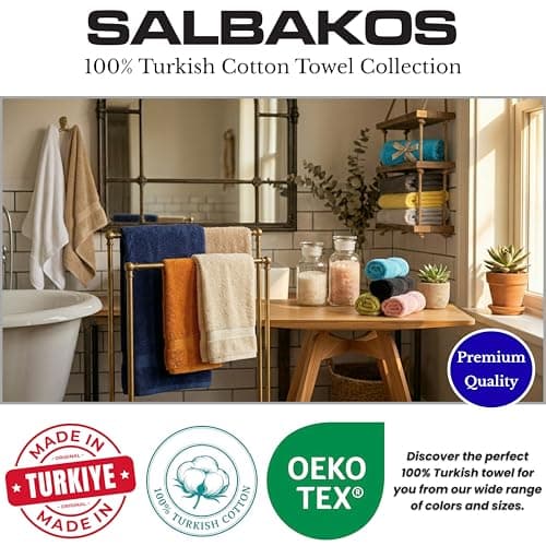 SALBAKOS Luxury 100% Turkish Cotton Bath Sheets 40x80 in Oversized Extra Large Bath Towels | Premium Hotel Quality Thick Soft Absorbent Turkish Towel for Spa Beach (Pack of 1, Gray, Jumbo Bath Sheet) 9
