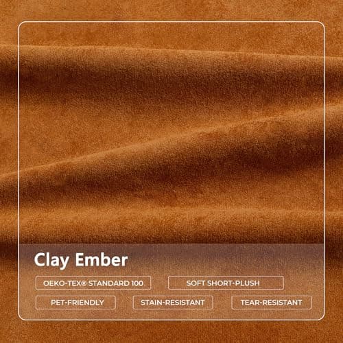 SOFA-IN-BOX Modular loveseat with Ottoman, L-Shape Boneless Couch, Customizable Sectional Couch, Free Combination Design Sleeper Sofa, Clay Ember 7