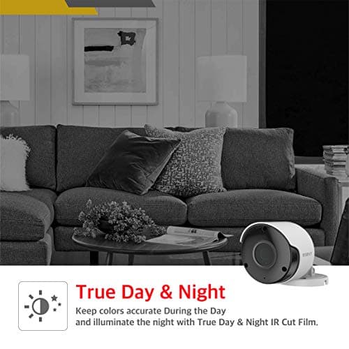 Wisenet SDC-89445BF/89447BF 5MP CCTV Surveillance Weatherproof Bullet Security Camera 82ft IR Distance Plastic Housing 3.6mm Lens 104° Wide Angle (Six Pack) 7