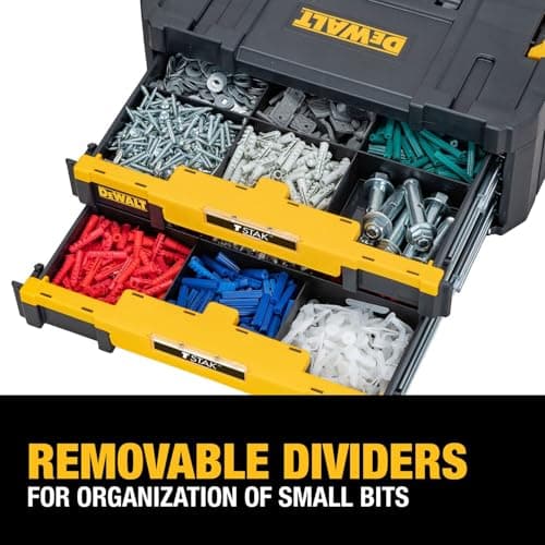 DEWALT TSTAK Tool Storage Organizer with Double Drawers, Holds Up to 16.5 lbs. (DWST17804) 5