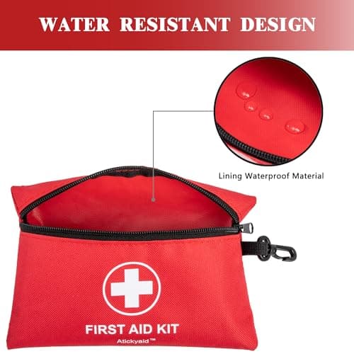 Atickyaid Mini First Aid Kit - 140 Piece Small First Aid Medical Kit for Car, Home, Office, Travel, Camping, Sports, Outdoor, School - Emergency First Aid Supplies and Survival Kit 5