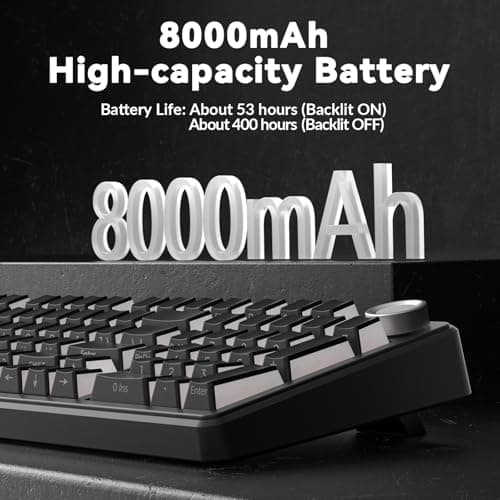 AULA F99 Pro Wireless Mechanical Keyboard-Silent Version,BT5.0/2.4GHz/USB-C Hot Swappable Custom Keyboard,Gasket Structure,Pre-lubed Linear Switches RGB Backlit Computer Gaming Keyboards,Black 9