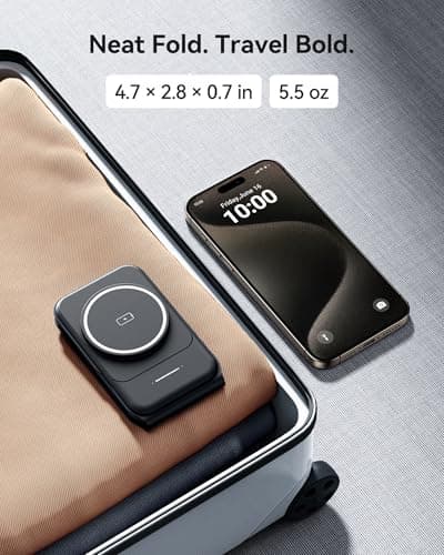 INIU 3 in 1 Charging Station Multiple Devices for Apple, 15W Magnetic Foldable Travel Wireless Charger for iPhone 16 pro max 15 14 13 12 Series, iWatch 10 9 8 SE/Ultra Series, AirPods 4 3 2 pro 5