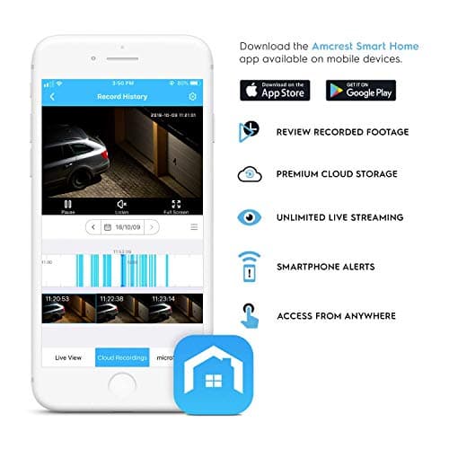 Amcrest 1080P WiFi Camera Outdoor, Smart Home 2MP Bullet IP Security Camera Outdoor Wireless, 98ft Nightvision, Built-in Mic, 102° FOV, 256GB MicroSD Storage (Sold Separately), ASH22-W (Wired Power) 7