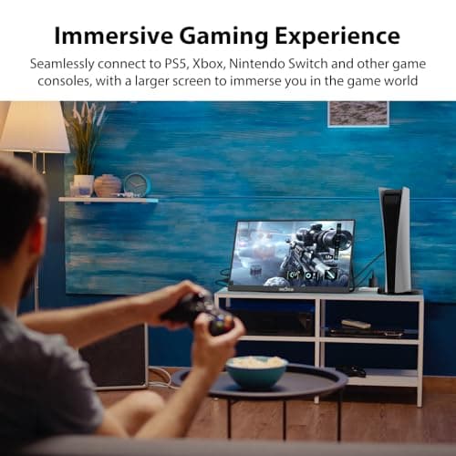 InnoView Portable Monitor 18.5 inch 100HZ 120% sRGB, 1080P FHD IPS Large Portable Monitors for Laptop USB C HDMI HDR Travel Monitor with Kickstand Mac PC Xbox PS4/5 Switch 7