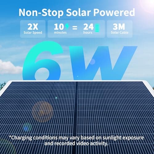 ELYSOO 4G LTE Cellular Security Cameras, 2 Pack Solar Powered No WiFi Security Camera Outdoor with 360° View, 2K Color Night Vision, Includes SIM Card(Support Verizon/AT&T/T-Mobile) - White 6