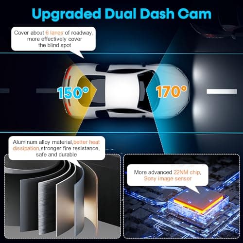 4K Dash Cam Front and Rear - with GPS and WiFi - Night Vision, 24H Parking Mode, Compact Design, Easy USB Setup, 170° Wide-Angle, Free 32GB SD Card, for Cars, SUVs, Trucks 7