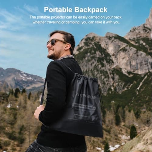 [Electric Focus]Projector with WiFi and Bluetooth, Native 1080P 15,000 Lumens 4K Supported, Agreago Outdoor Movie Projector for Home Theater UP to 300", for iOS/Android/Laptop/TV Stick/HDMI/USB 7