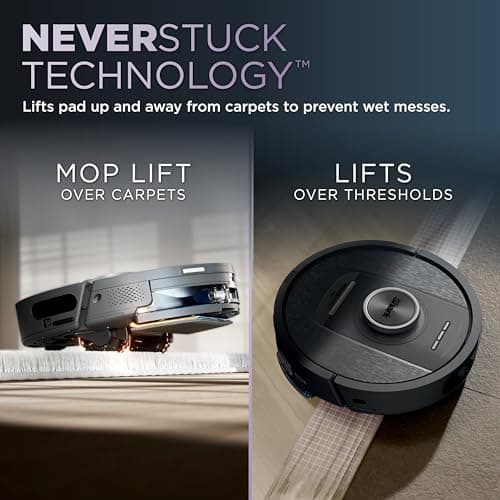 Shark Robot Vacuum & Mop Combo, NeverTouch System, Self-Emptying and Refilling, for Wood, 60-Day Debris Capacity, 30-Tank Reservoir, Pad Drying, 5 Intelligent Cleaning Technologies, RV2820YE 5