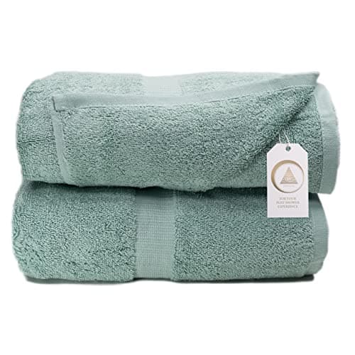 Zenith Luxury Bath Sheets Towels for Adults - Extra Large 40X70 Inch, 600 GSM, Oversized Bath Towel, Bath Sheets, XL Towel 100% Cotton. (2 Pieces of Bath Sheet, Sage Green)