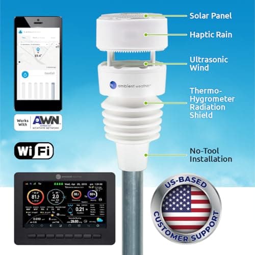 Ambient Weather WS-4000 Solar Powered UltraSonic Wi-Fi Weather Station 2