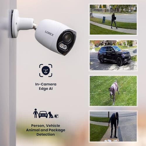 Lorex 4K 8MP IP Wired Dual-Lens Add-On Outdoor Security Camera | Smart Security Lighting | Motion Detection | 180° Panoramic View | Auto Framing | Color Night Vision | 2-Way Talk | Requires Recorder 9