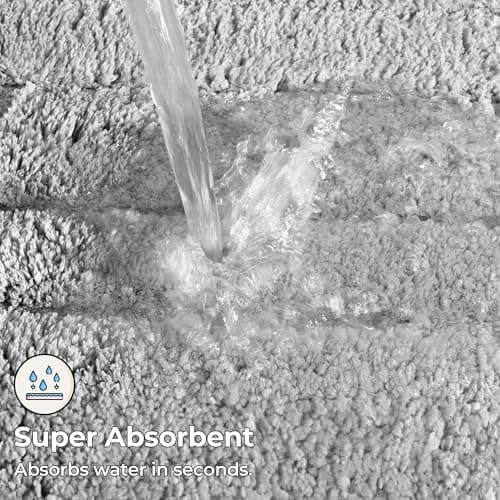 GRANNY SAYS Gray Bathroom Rugs, Bath Mats for Bathroom Non-Slip, Super Soft and Water Absorbent, Microfiber Bath Rugs, Machine Wash Dry, Bath Rugs for Floor, Tub and Shower, 16" x 24" 6