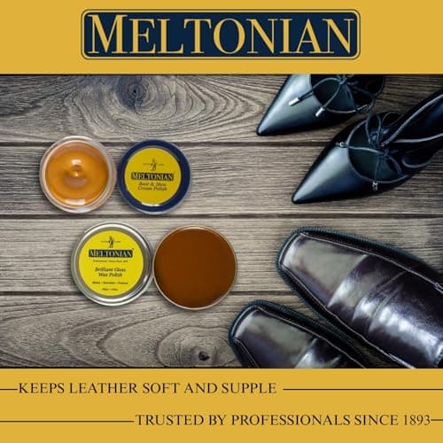Meltonian Cream Shoe Polish - Boot Polish, Leather Shoe Polish Oil Based with Beeswax - Restores & Protects, 60+ Colors, Congac 7