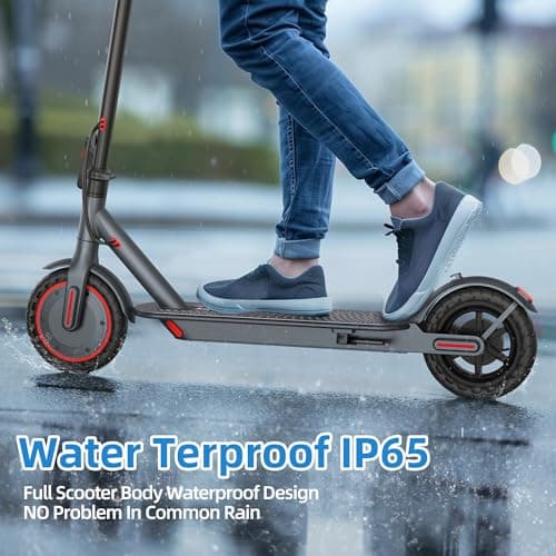 350W Electric Scooter for Adults, Foldable E Scooter with App Control, 19MPH Top Speed, 21 Miles Range, 8.5" Solid Tires, Dual Brakes (Drum + EBS), Phone Holder, 265 lbs Load 7
