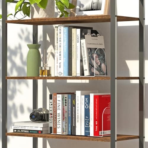 4 Pcs Acrylic Bookends, Clear Book Ends for Heavy Books, Bookend Holders for Shelves, Arch Book Stopper to Hold Books, Decorative Bookends for School, Library, Home, Office 7