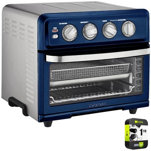 Cuisinart TOA-70NV AirFryer Toaster Oven with Grill, Navy Blue Bundle with 1 YR CPS Enhanced Protection Pack