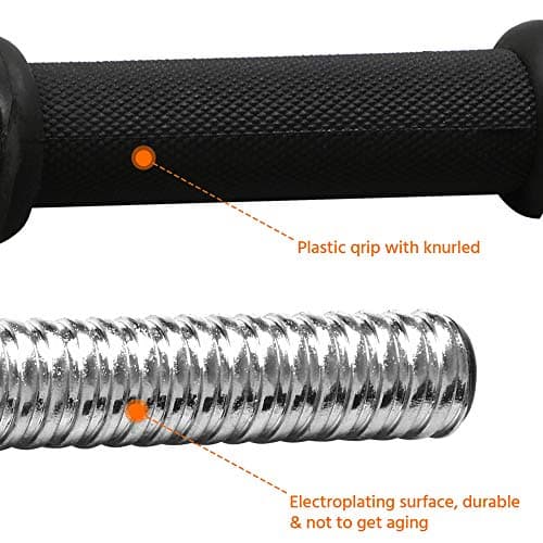 Yaheetech Adjustable Dumbbells Weight Set - 66LB Dumbbell Weights Exercise & Fitness Equipment w/ 4 Spinlock Collars & 2 Connector Options for Women & Men Gym Home Strength Bodybuilding Training 6