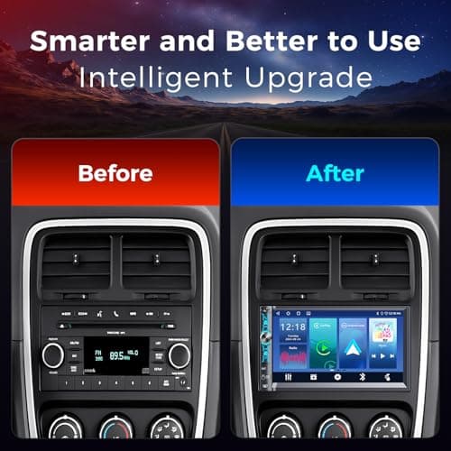 Kissound 7" Double Din Car Stereo with Wireless Apple Carplay & Android Auto, Bluetooth, 240W, SWC, Subwoofer Out, Mirror Link, USB-C/AUX/TF, FM/AM Car Radio Receiver, Backup Camera 8