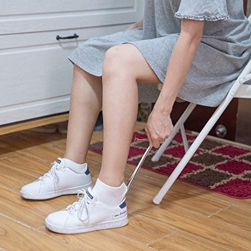 ONEKOO Shoe Horn Long 12 Inch, Premium Stainless Steel Shoehorn, Shoe Helper for Seniors, Shoe Horns for Pregnant Woman, Long Handle Shoe Horns for Men, Metal Shoe Horn for Kids or Adults 5