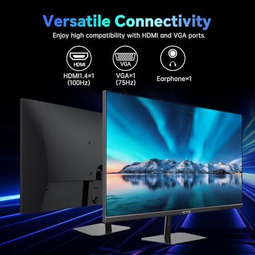 KTC 24.5 Inch FHD 100Hz IPS Computer Monitor, 1080P Eye Care PC Gaming Monitor, Adaptive-Sync, Low Blue Light, HDR, VESA Mount with HDMI VGA for Home Office, H25B7 6