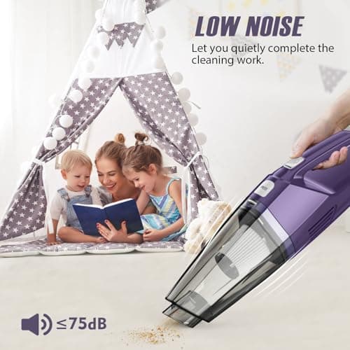 Bossdan Handheld Vacuum Cordless — 3-in-1 Hand Held Vacuum Rechargeable with 8000Pa Powerful Suction, 1.7 Lbs Lightweight Handheld Vac, 30-Mins Quick Dust Removal for Car, Kitchen & Home 5