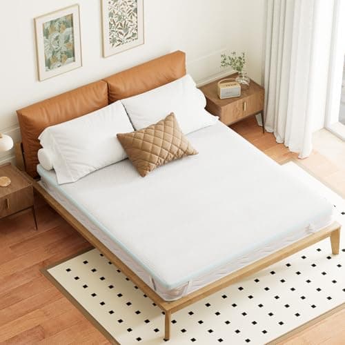 Belffin 3 Inch Gel Memory Foam Mattress Topper Twin XL Size, Dorm Bed Mattress Topper Waterproof for Body Support & Pressure Relief, with Removable Cover, Soft & Breathable, White 7