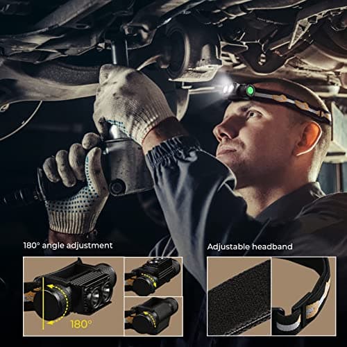 77outdoor LED Rechargeable Red Headlamp, H25LR / D25LR Powerful Lightweight Headlight with 90 High CRI Bright White Light and 660nm Deep Red Light, USB C Charging for Camping, Hiking, Hunting 5