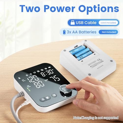 Smart Blood Pressure Monitor with Bluetooth, Automatic Upper Arm BP Machine for Home Use, Large Cuff (8.7”-16.5”), 2x120 Memory, Backlit LED Display, Storage Bag Included, Black 7