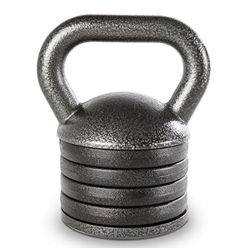 Apex Adjustable Heavy-Duty Kettlebell Weight for Strength Training and Weightlifting, Ideal Home Gym Equipment, Cast Iron, Grey APKB-5009