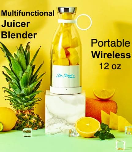 Dr.Boyd’s HEALTH portable miXer mini blender for Shakes and Smoothies- 12 oz Container, Magnetic Wireless charging, Rechargeable Battery, 50w Motor, Waterproof, Built in Safety Features 2