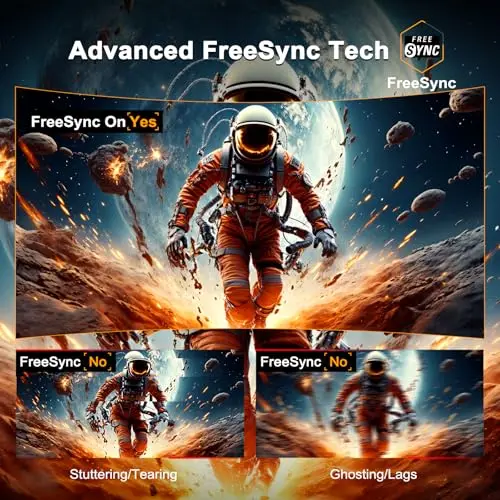 SANSUI 24 Inch Curved Gaming Monitor up to 180Hz MPRT 1ms with Built-in Speakers,FHD 1080P Computer Monitor Freesync 130% sRGB HDR,HDMI DP Ports VESA Mount Metal Stand(ES-G24C1 HDMI Cable Included) 6