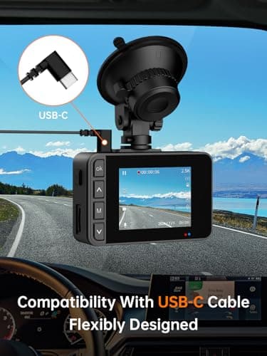 Dash Cam Front and Rear, 2.5K+1080P Dual Dash Camera for Cars, 2’’ Display Mini Car Camera, G-Sensor Dashcam, Night Vision, 24H Parking Mode, Loop Recording, 170°Wide Angle, 32GB Card Included 6