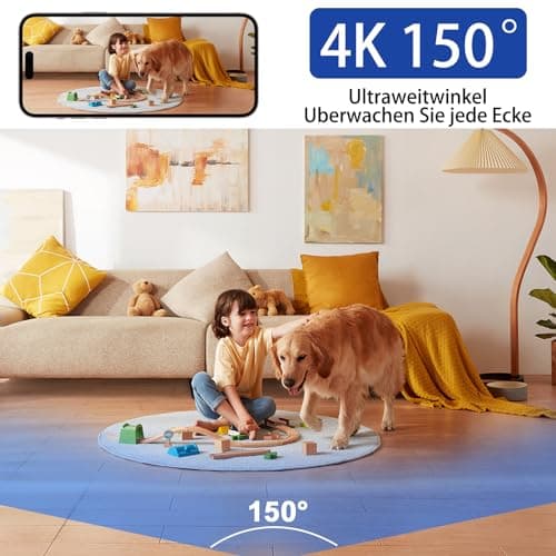 Terura 4K Mini Indoor Wireless Camera Micro Pet WiFi Small House Tiny Body Security Camera Nanny Smart Cameras,Night Vision Motion Detection Indoor Outdoor 8