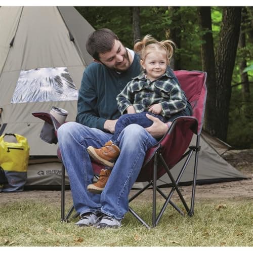 Guide Gear Oversized Extra Large Padded Camping Chair, Portable, Folding, Large Camp Lounge Beach Chairs for Outdoor, Adults, Men and Women, Heavy-Duty 400 Pound Capacity, with Cup Holder Green 6