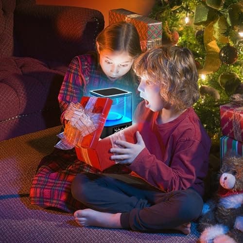 Ebhako Night Light Bluetooth Speaker, Multi-Functional Dual Alarm Clock, MP3 Player, Touch Sensor Bedside Lamp, 48 RGB Color Changing, Gifts for 10 11 12 13 14 Year Old Teenage Boys Girls 7