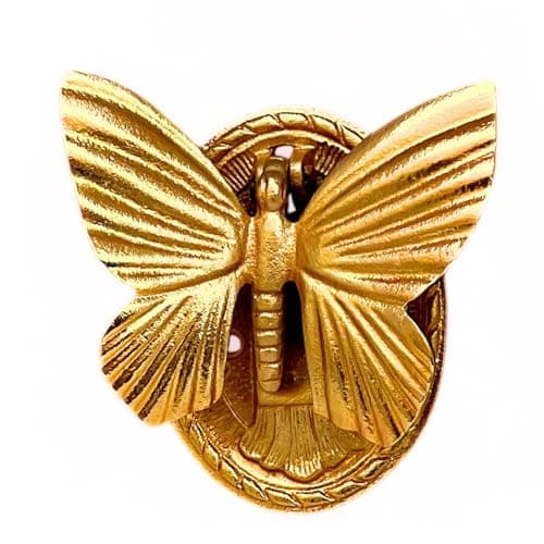 Heavy Duty Cast Iron Exterior Home Butterfly Design Door Knocker for Doors Indoor Home Knocker for Doors Beautiful Shiny Reflective Golden Finish Front Door Decor 5