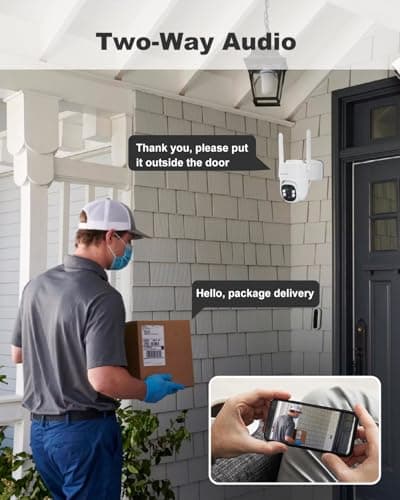 SEEKFANGLE Solar Powered Security Camera Wireless Outdoor, 2.4GHz WiFi, 360° Pan-Tilt View, Color Night Vision, PIR Motion Detection, 3MP HD for Home Security, Compatible with Alexa, No Wiring Needed 8