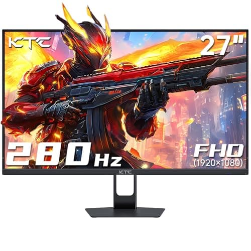 KTC 27 Inch 280Hz Gaming Monitor, FHD 1080P 240Hz PC Computer Monitor, Fast VA Panel, 1ms GTG, FreeSync G-Sync Compatible, HDR Support, 126% sRGB, HDMI and Displayport Inputs, H27E22P