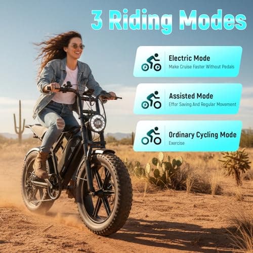TST Electric Bike for Adults, 1500W Peak Motor, 28 MPH, 20" x 4.0" Fat Tire E-Bike, 48V 15Ah Removable Battery, Dual Hydraulic Disc Brakes, Dual Suspension, LCD & APP Control, UL 2849 Certification 5