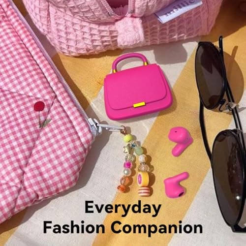 ANCwear Bluetooth 5.3 Earbuds, True Wireless in-Ear Headphones with 13mm Drivers, Premium Sound, 22H Playtime, Mini Handbag Charging Case (Rose) 7