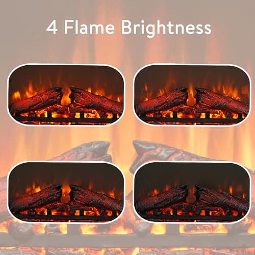 Innoflame 23" Electric Fireplace Insert, Fireplace Heater with Remote, Adjustable 4 Flame Brightness, Log Set, Low Noise, 8H Timer, Overheating Protection, 1400W (23" W X 19 3/4" H) 5