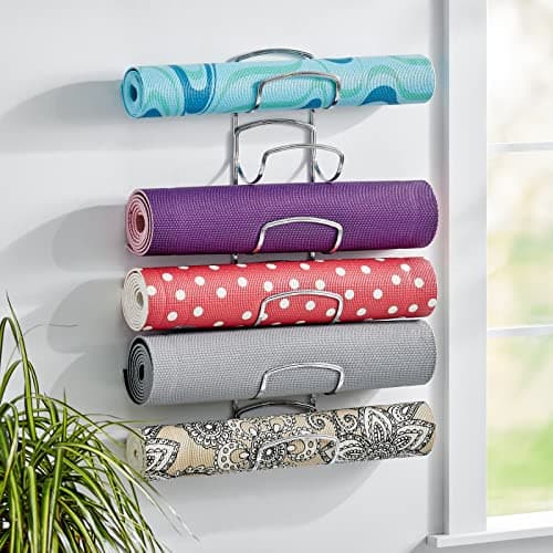 mDesign Metal Towel Shelves – Towel Rack for the Bathroom with 6 Compartments – Practical Bathroom Accessories for Both Large and Small Towels – Silver 8