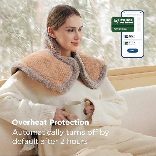 Bedsure Heating Pad for Neck and Shoulders and Back - Birthday Gifts for Women Men Mom Mens, FSA Eligible Items, Electric Heated Pad for Full Body, ETL Certified, Extra Large 24"x33", Grey 5