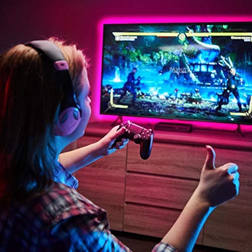 phopollo Bluetooth Led Strip Lights 100ft (2 Rolls of 50ft), RGB Color Changing LED Lights for Bedroom, Kitchen Decoration, App Control and Music Sync 5