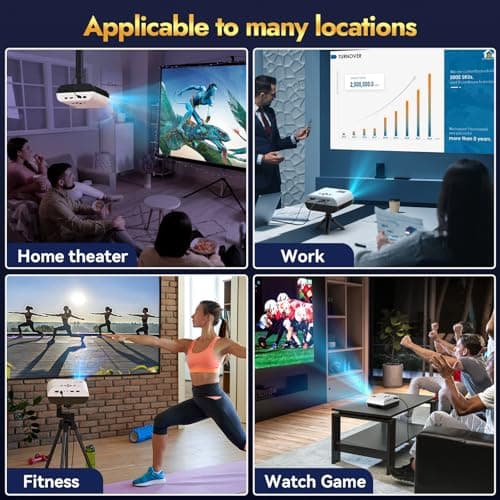 Mini Bluetooth Projector with Screen, Native 1080P, Portable Outdoor 5G WiFi Projector, Lag-Free, Compatible with iPhone, Android, PC, Fire Stick, Xbox, and PS5 (White) 6