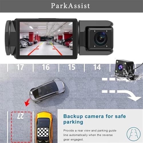 3 Lens Dash Cam Full HD 1080P Car DVR Blackbox Car Dash Camera with G-Sensor, Loop Recording and Motion Detection 6